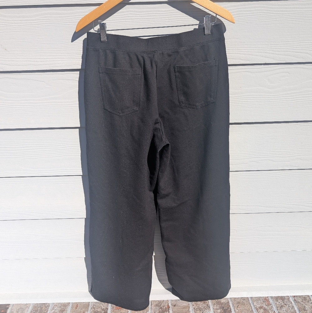 SOLD Halara Pants Size L High Waist Wide Leg Black Pockets Buttons Slim Flare - Picture 11 of 11